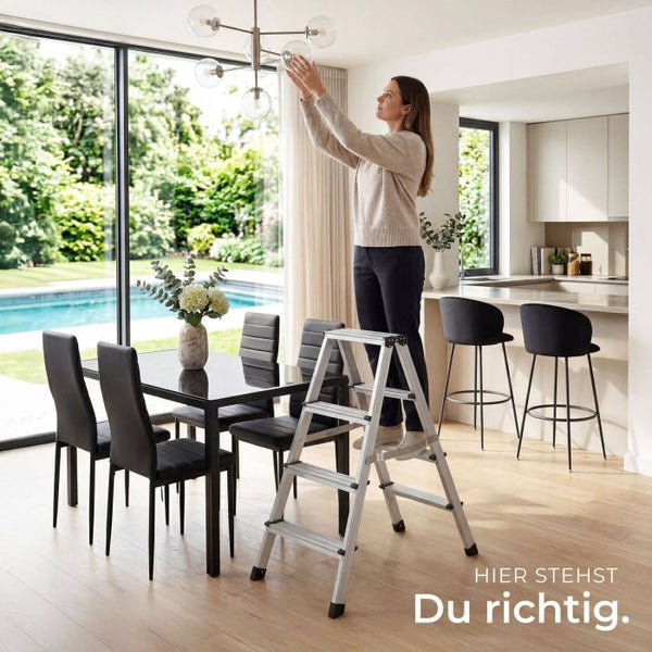 Doppelseitige Aluminium Trittleiter