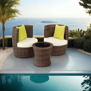 Aluminium Rattan Sitzgruppe Nizza