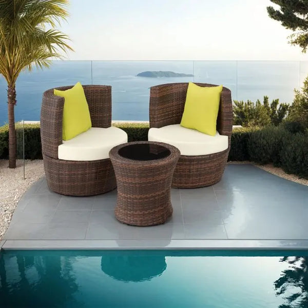 Aluminium Rattan Sitzgruppe Nizza