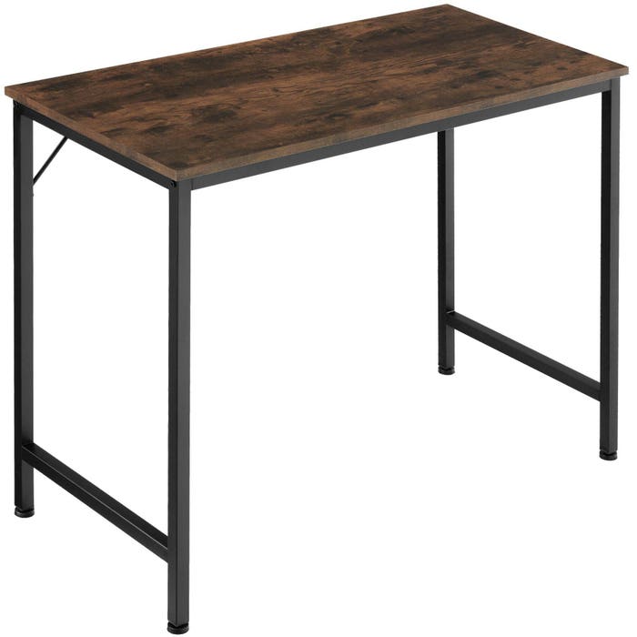 Schreibtisch Jenkins Industrial Holz dunkel, rustikal 80 cm