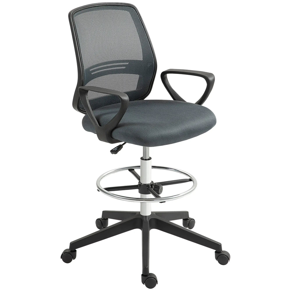 Bürostuhl Ergonomischer Schreibtischstuhl mit Armlehnen Grau