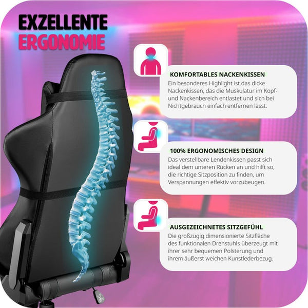 Racing Gaming Chair, Black
