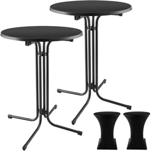 Stehtisch Eren schwarz 2er Set