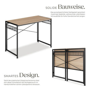 Schreibtisch Paterson Industrial Holz hell, Eiche Sonoma
