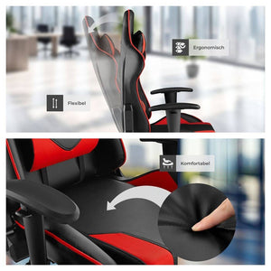 Racing office chair Twink, red