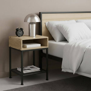 Nachttisch Harlow 40,5x40,5x52,5cm Industrial hellbraun