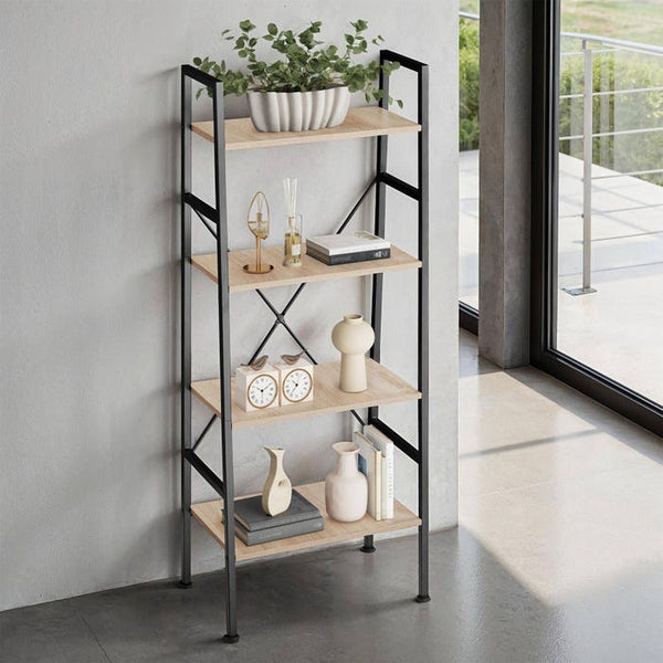 Leiterregal Newcastle 57,5 x 35,5 x 139cm - industrial hellbraun