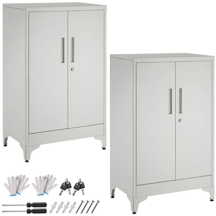 Aktenschrank Blake grau 2er Set