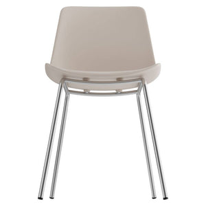 Kunststoffstuhl Mave taupe/chrom 2er Set