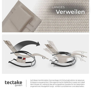 Gartenliege Taya beige 2er Set