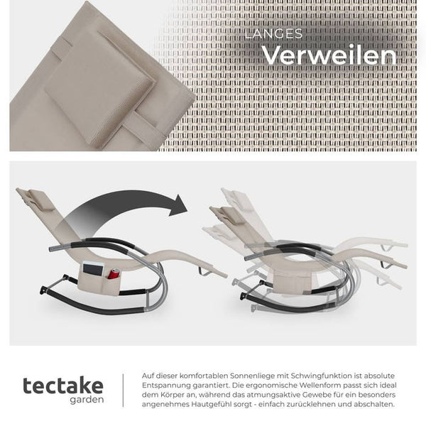 Gartenliege Taya beige 2er Set
