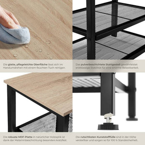 Scarpiera industriale Taunton, legno chiaro, rovere Sonoma