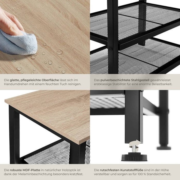 Scarpiera industriale Taunton, legno chiaro, rovere Sonoma