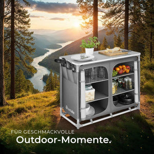 Camping kitchen 97x47.5x78cm gray