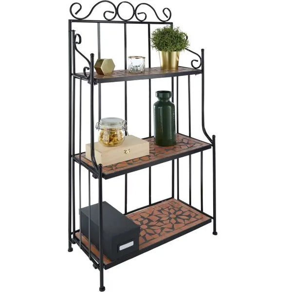 Metallregal terracotta
