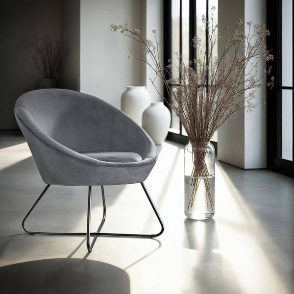 Cocktailsessel Centera Samtoptik anthrazit