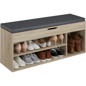 Banc à chaussures Natalya, décor en bois