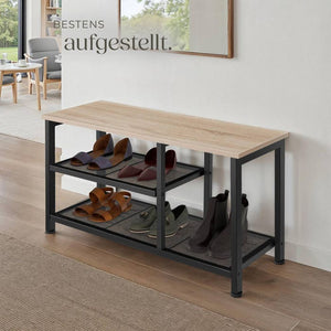 Scarpiera industriale Taunton, legno chiaro, rovere Sonoma