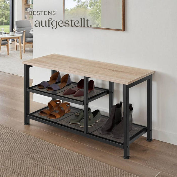 Scarpiera industriale Taunton, legno chiaro, rovere Sonoma