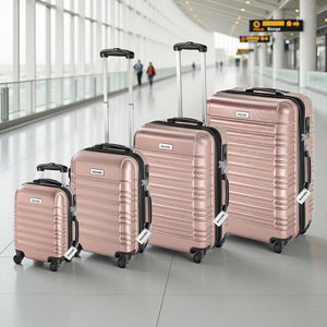 Hartschalenkoffer-Set Mila roségold
