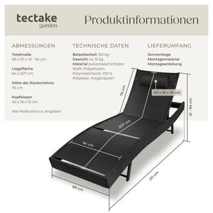 Rattan Sonnenliege Moana