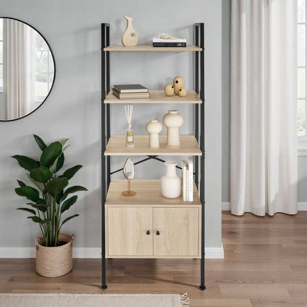 Leiterregal Brentwood Industrial Holz hell, Eiche Sonoma