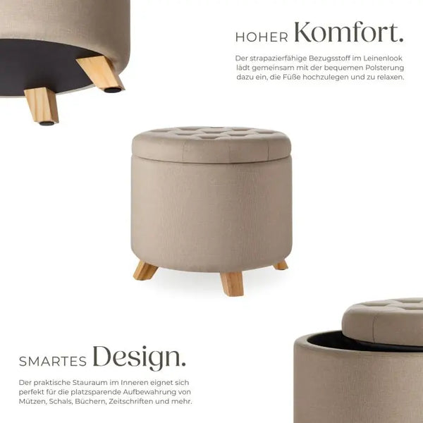 Sitzhocker mit Stauraum Suna