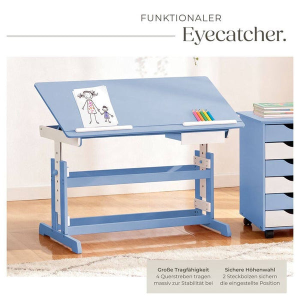 Schreibtisch blau