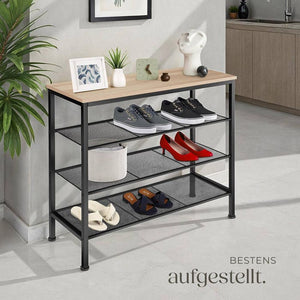 Schuhregal Newport Industrial Holz hell, Eiche Sonoma