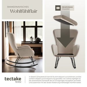 Schaukelstuhl Swing schwarz/beige