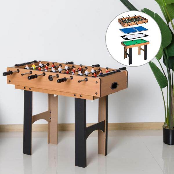 4 in 1 Multi Spieltisch Tischfussball, Tischtennis, Hockey und Billard
