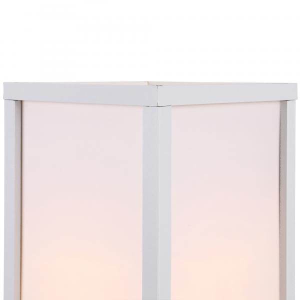 Stehleuchte Beleuchtung mit 3 Regalen E27 bis 40W E1-MDF Weiss