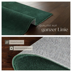 Short pile carpet Soft Zone green 80 x 150 cm 