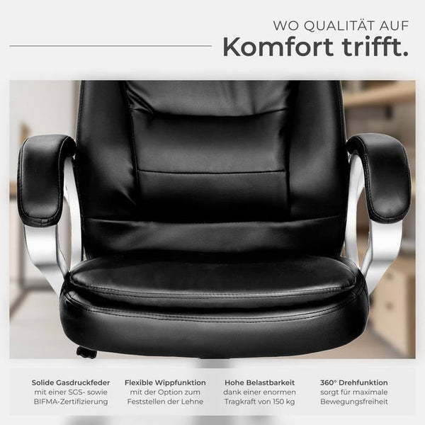 Executive chair with double padding