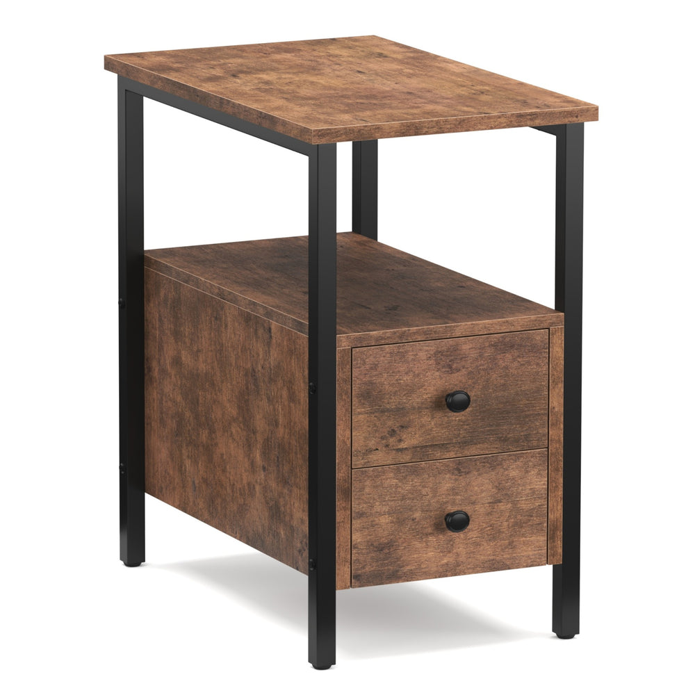 Comodino vintage BONITA, 30 x 61 cm, con 2 cassetti