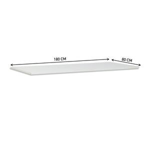 Plateau de table Contini rectangulaire gris 1,8 x 0,80 m