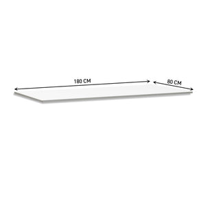 Plateau de table Contini rectangulaire blanc 1,8 x 0,80 m