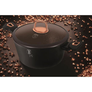 Berlinger Haus Ensemble de 10 pièces d'ustensiles de cuisine à revêtement marbré (Rose noire)