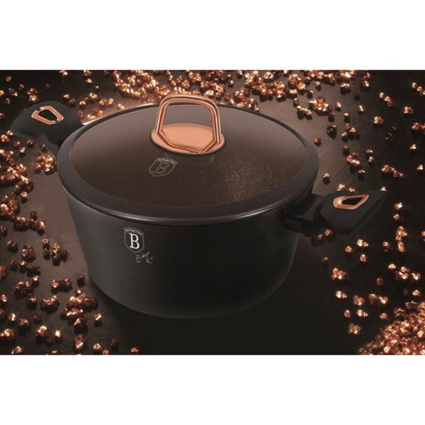 Berlinger Haus Ensemble de 10 pièces d'ustensiles de cuisine à revêtement marbré (Rose noire)
