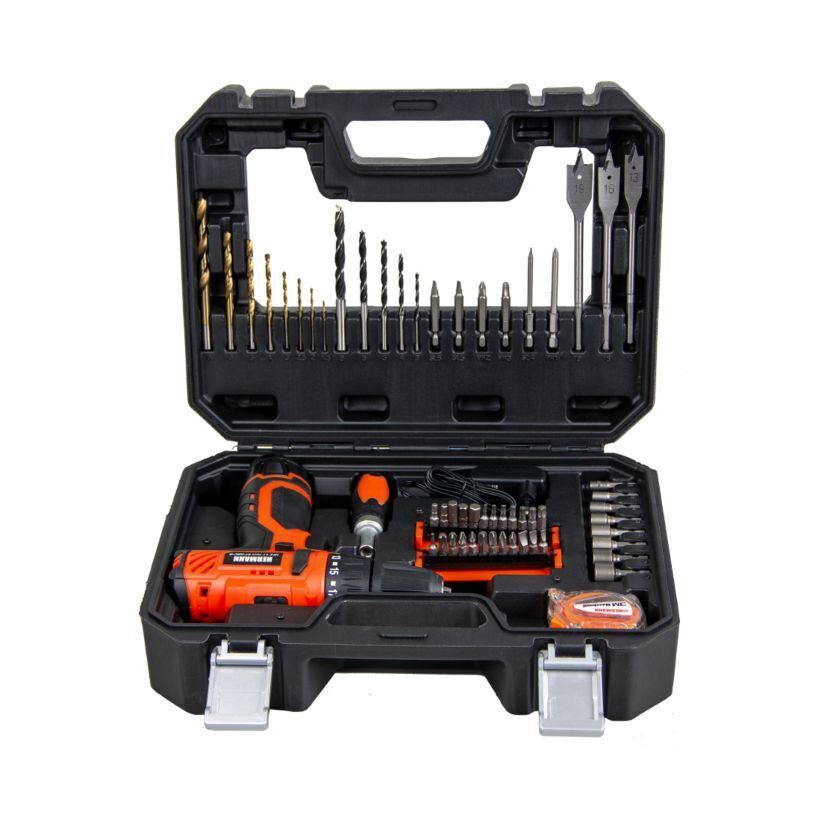 Hermann cordless drill/driver 12V 1x1.3Ah incl. case