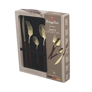 Berlinger Haus 24 teiliges Besteckset bordeaux/champagne Leonardo Collection