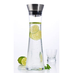 FS-Star Wasserkaraffe aus Glas, 1 Liter mit praktischem Ausgiesser