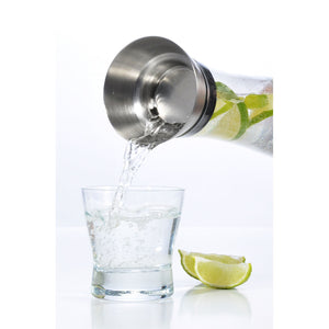 FS-Star Wasserkaraffe aus Glas, 1 Liter mit praktischem Ausgiesser
