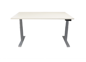 Bureau Contini réglable en hauteur 1,6 x 0,8 m gris / cadre gris RAL 7045