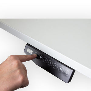 Contini höhenverstellbarer Bürotisch 1.6x0.8m weiss / Gestell grau RAL 7045