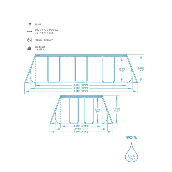 Bestway Pool Power Steel 404x201x100cm