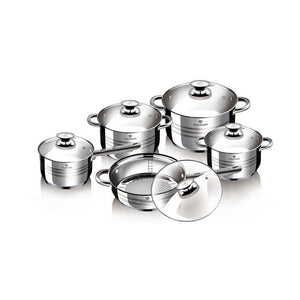 Set di pentole in acciaio inox Blaumann da 17 pezzi + utensili da cucina Gourmet Line