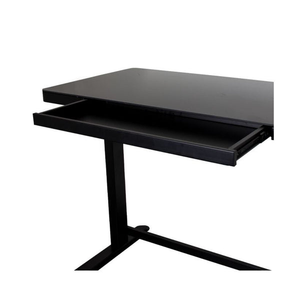 Contini höhenverstellbarer Bürotisch 1.2x0.6m schwarz Glas A