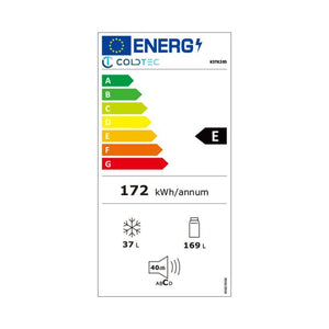 Réfrigérateur-congélateur combiné Coldtec KSTK205 Blanc