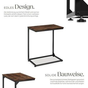 Beistelltisch Cardiff Industrial Holz dunkel, rustikal